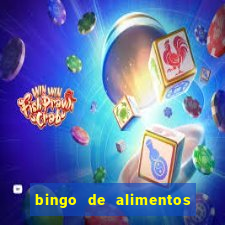 bingo de alimentos saludables para imprimir